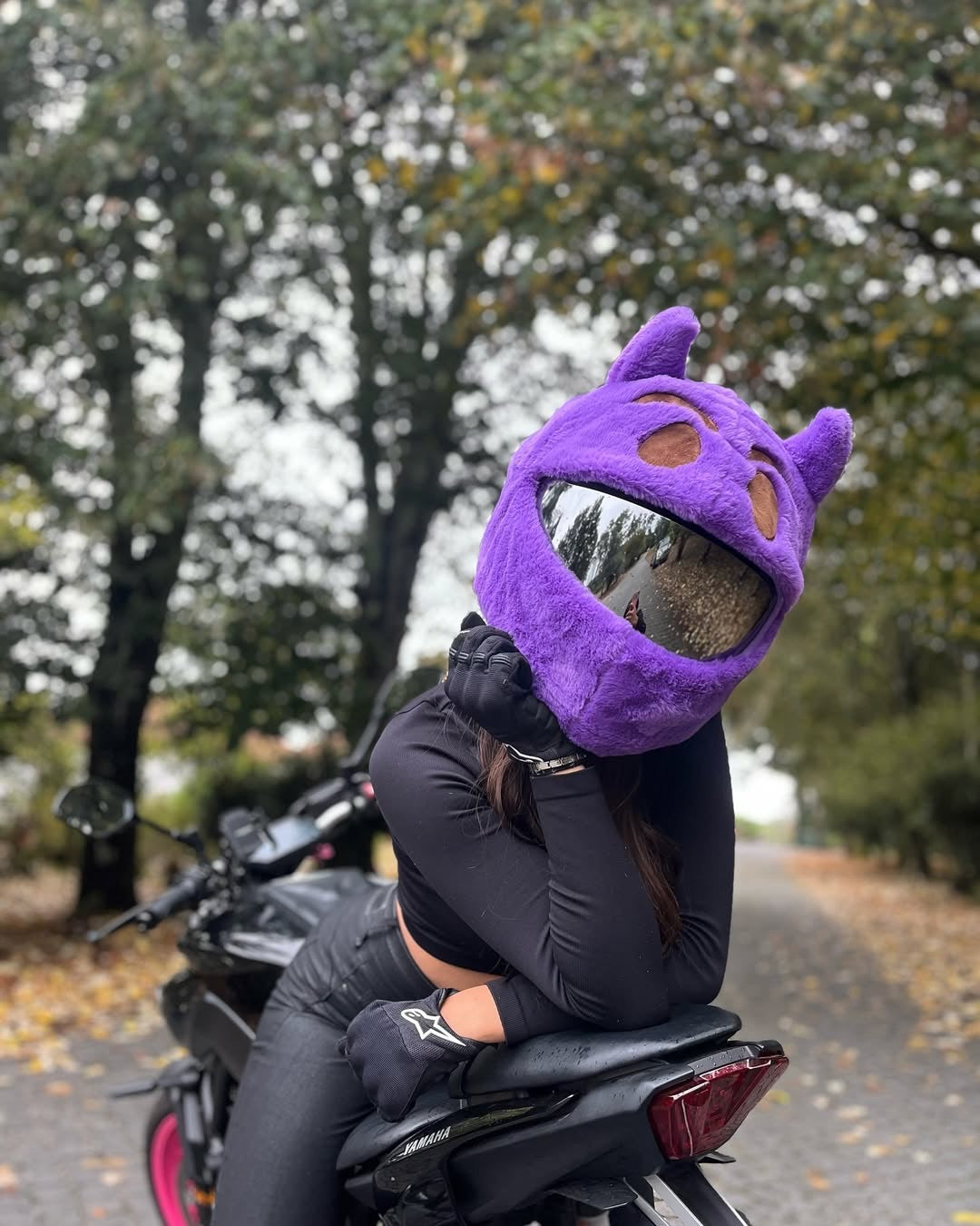 Copricasco Moto - Diavolo Viola