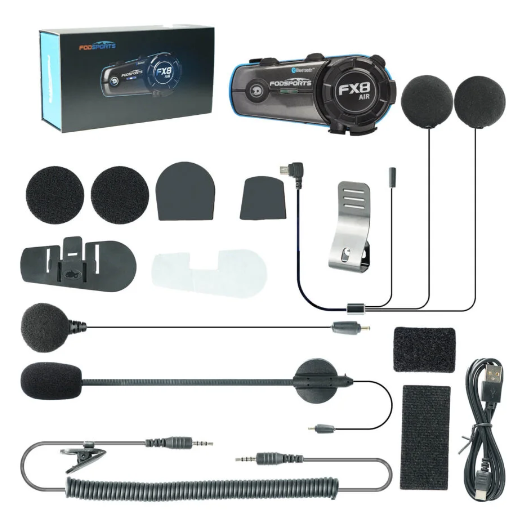 2x Intercoms Moto - Fodsports FX8 AIR - Bluetooth 5.0