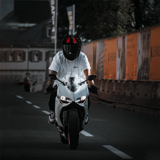 Motorcycle Helmet Cover - Black Devil