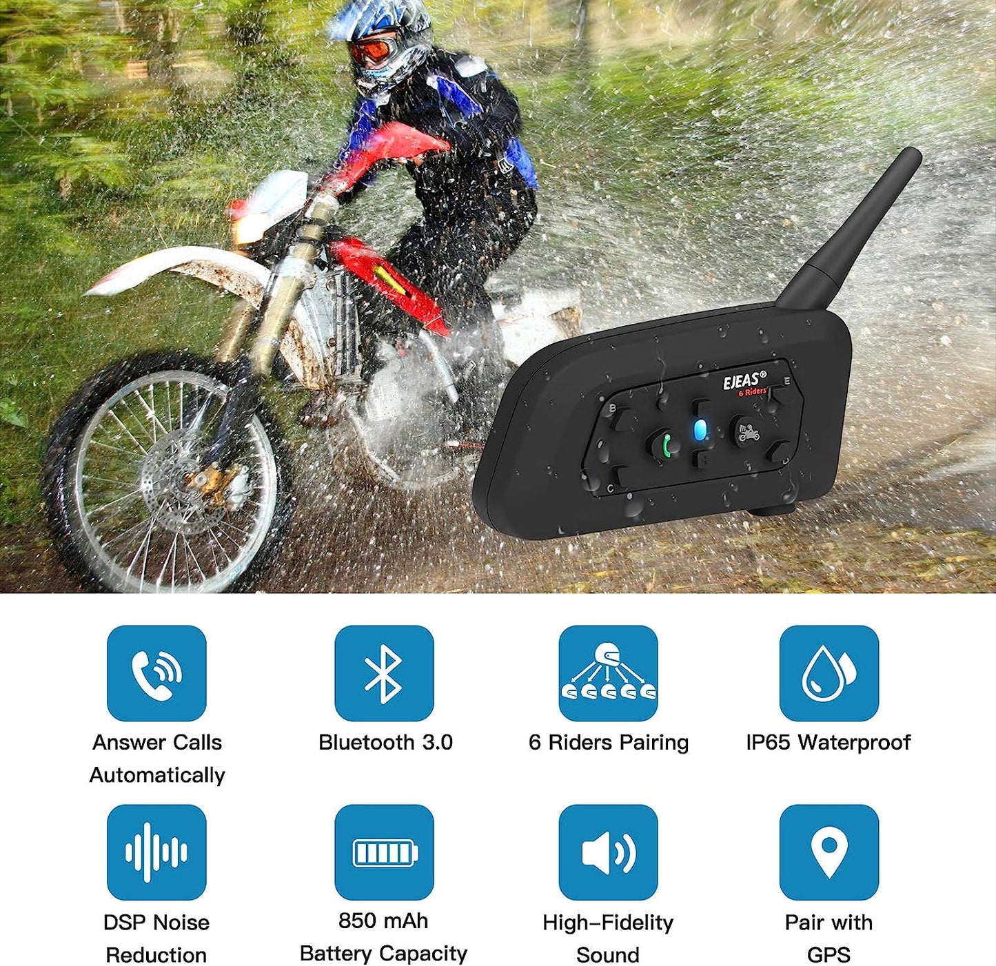 Intercom Moto - EJEAS V6 Pro (1200m)