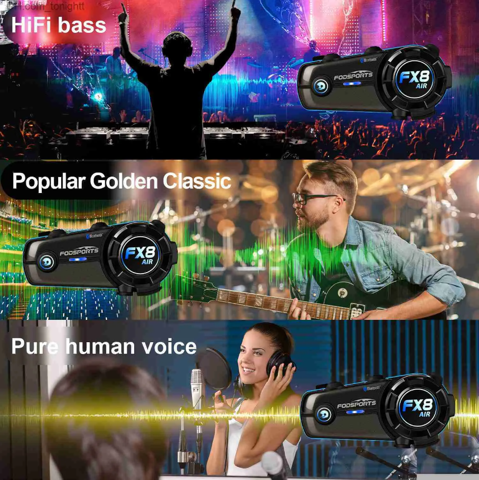 2x Intercoms Moto - Fodsports FX8 AIR - Bluetooth 5.0