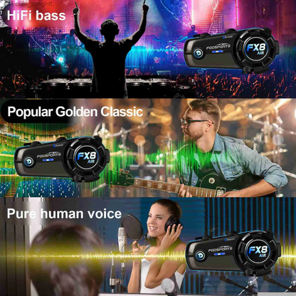2x Intercoms Moto - Fodsports FX8 AIR - Bluetooth 5.0