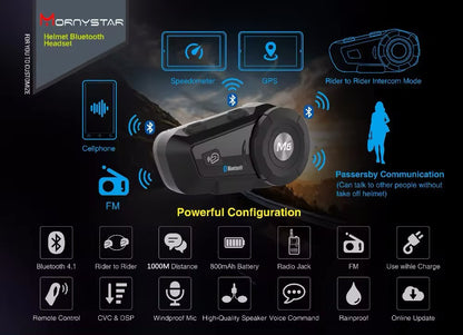 2x Moto Intercomunicadores - Mornystar M6