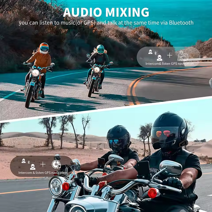 2x Motorcycle Intercoms - Fodsports FX8 PRO