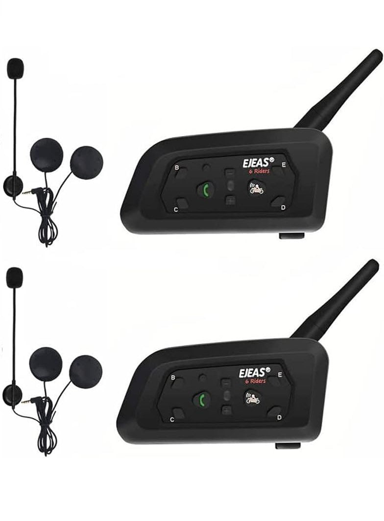 2 x Moto Intercoms - EJEAS V6 Pro (1200m)