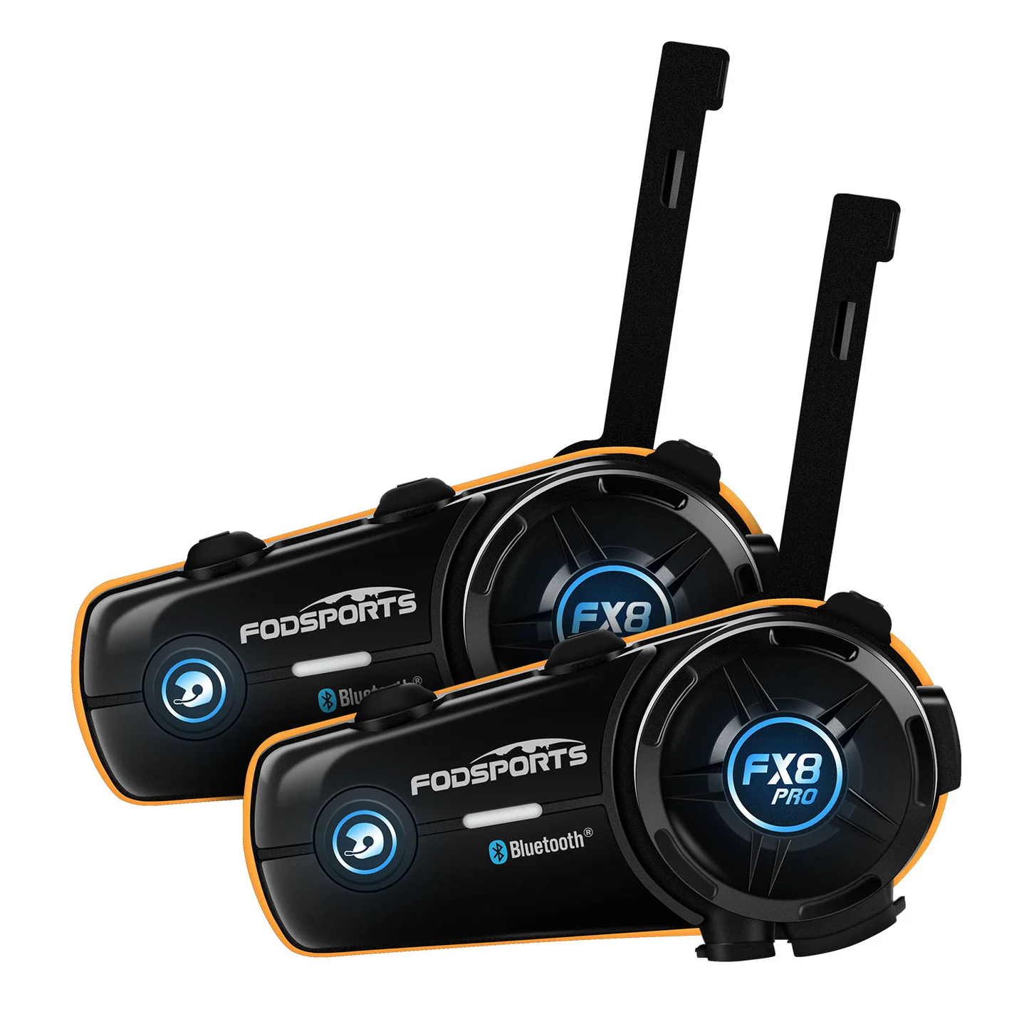 2x Motorcycle Intercoms - Fodsports FX8 PRO