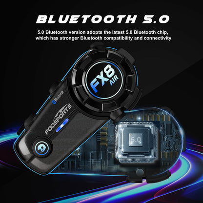 2x Intercoms Moto - Fodsports FX8 AIR - Bluetooth 5.0