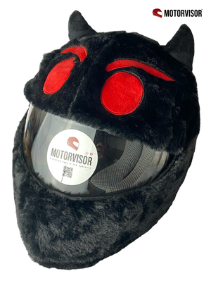 Motorcycle Helmet Cover - Black Devil